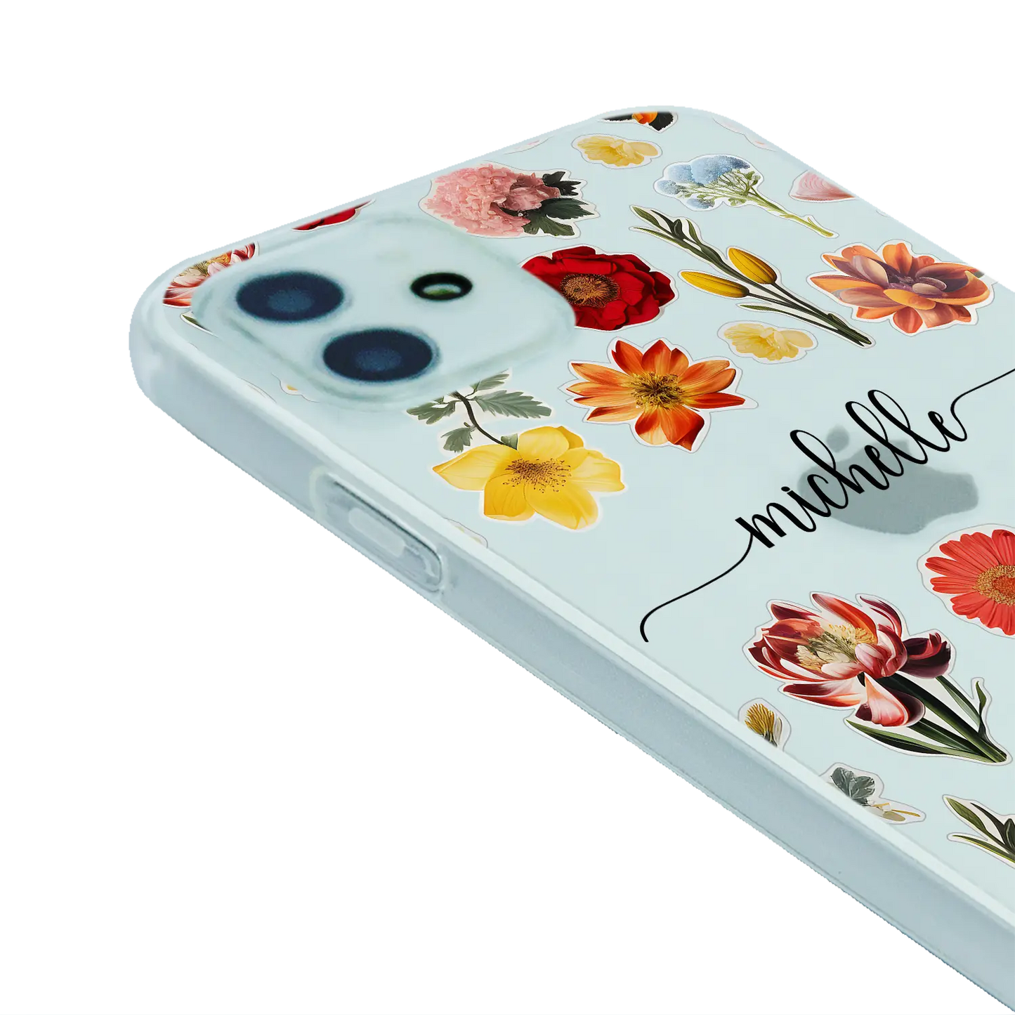 Blomsterklistermærker - Custom Galaxy A Case