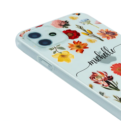 Blomsterklistermærker - Custom Galaxy A Case