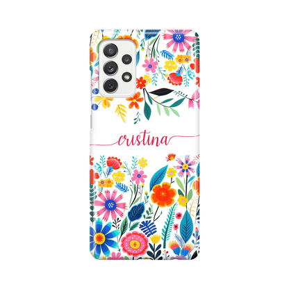 Happy Flowers - Custom Galaxy A Mobilcover