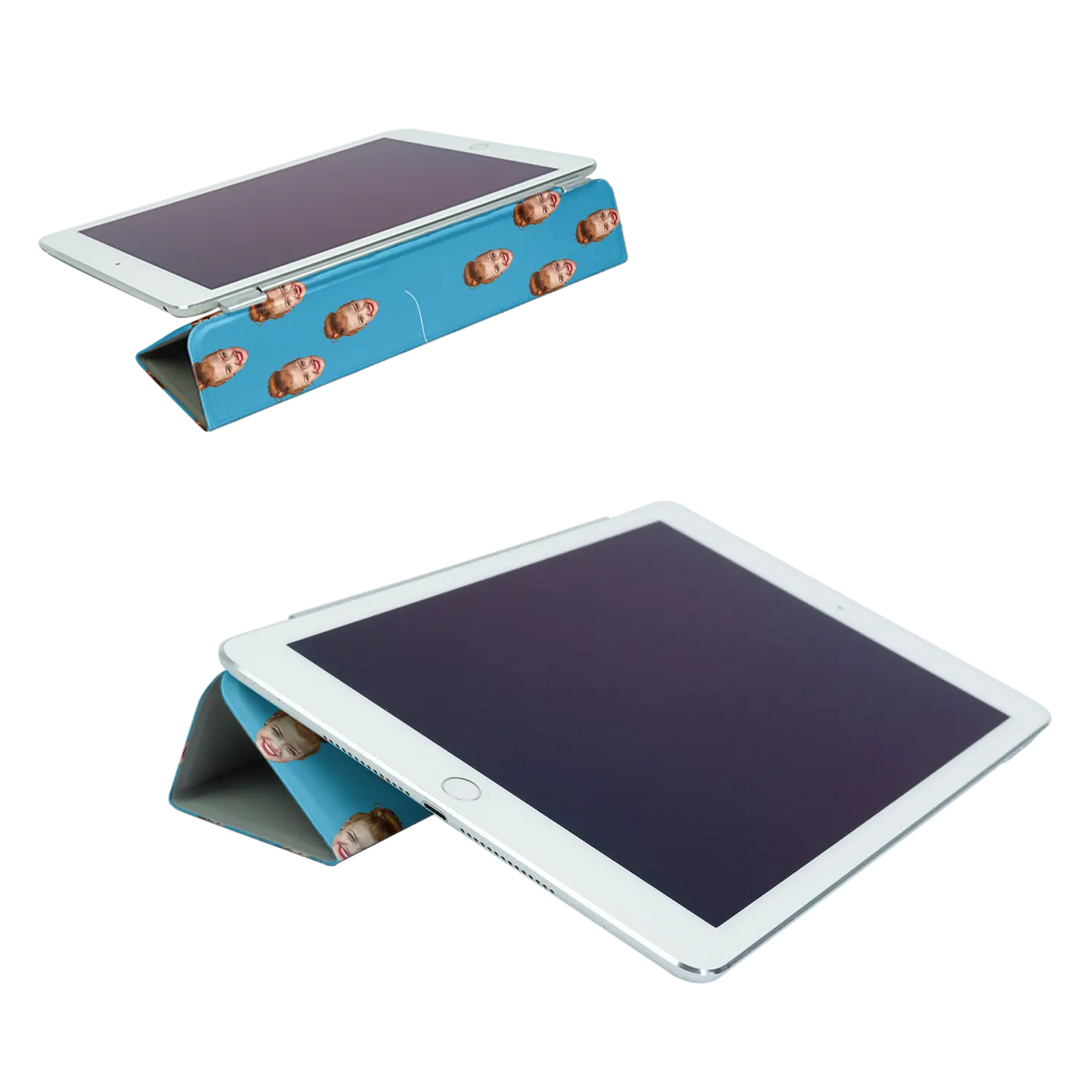 Face & Swirls - brugerdefineret iPad-etui