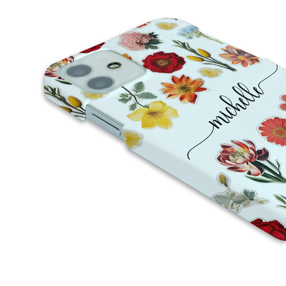 Blomsterklistermærker - Custom Galaxy A Case