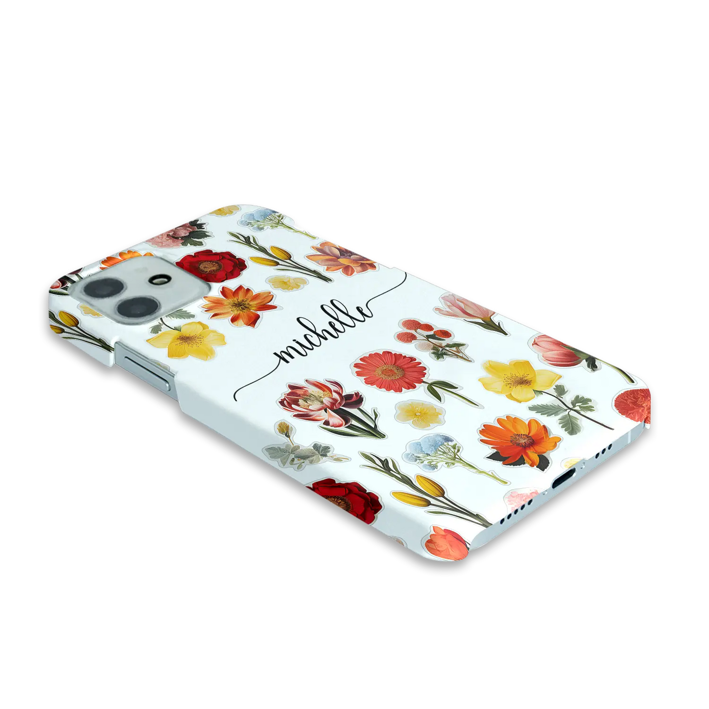 Blomsterklistermærker - Custom Galaxy A Case