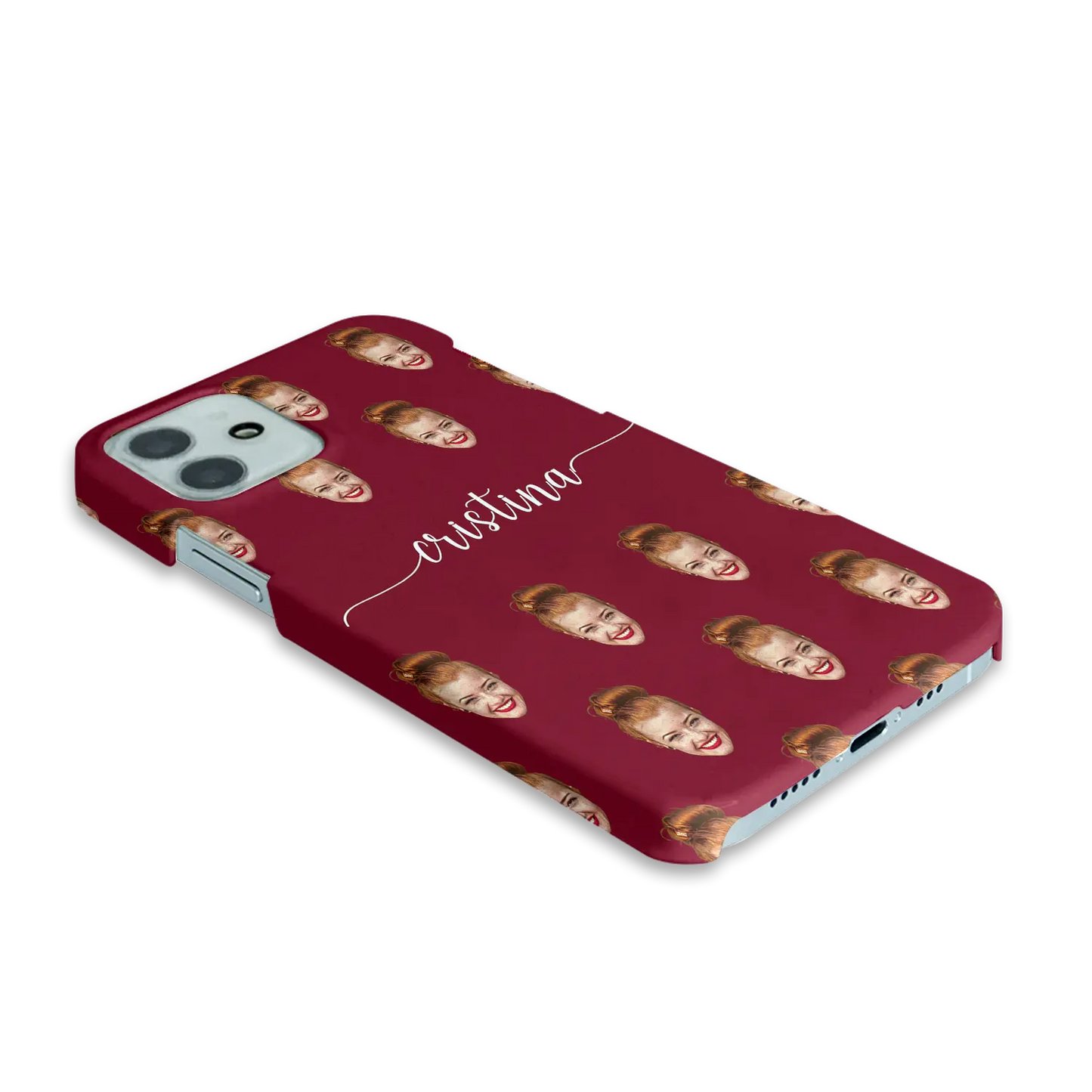 Face & Swirls - brugerdefineret iPhone-etui