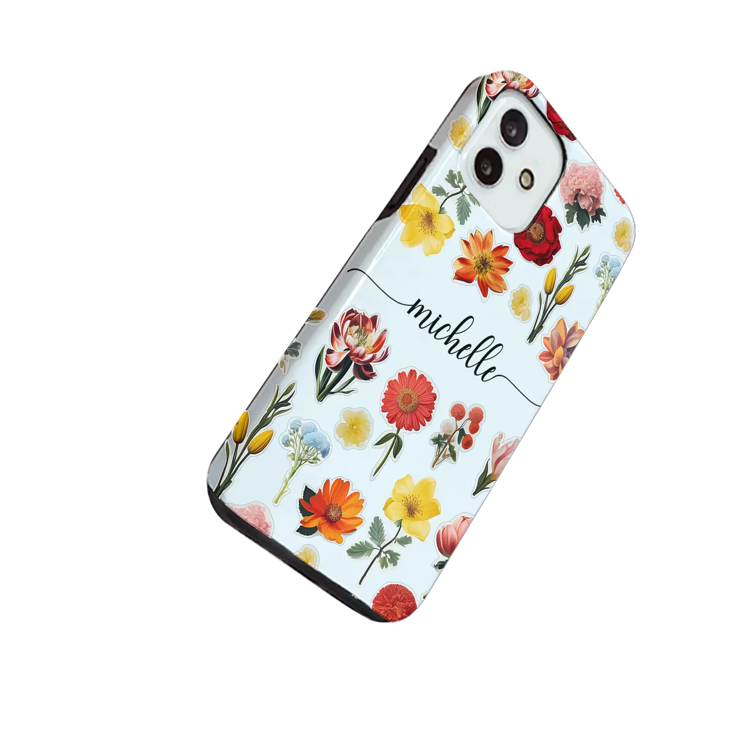 Blomsterklistermærker - Custom Galaxy S Case